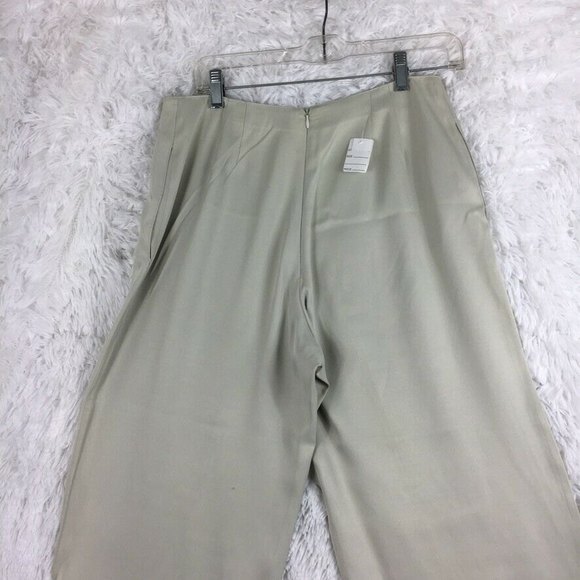 Ivoire de Laurence Paris High Waist Ivory Wide Leg Pants FR EU 42 US 10 - Picture 5 of 12